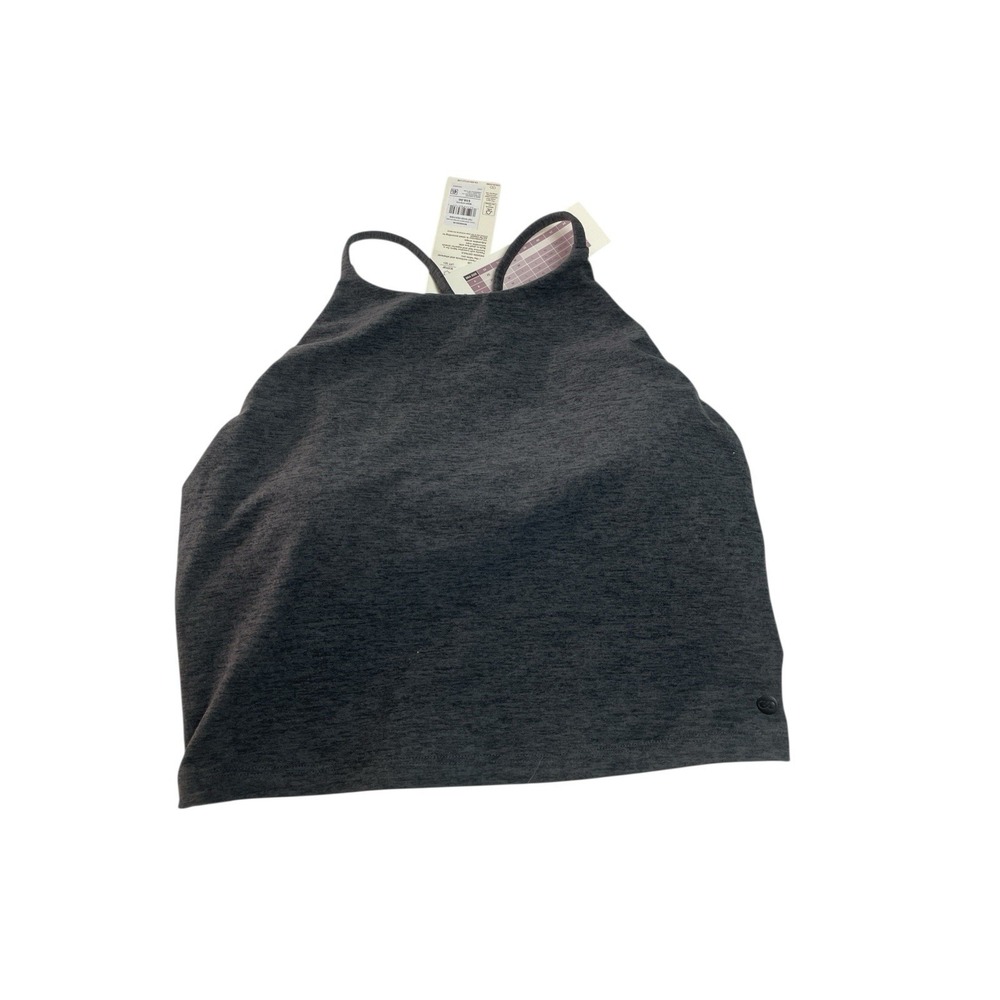 Calia W‎ Medium Top Built In Sports Bra Adj Straps Racer Gray